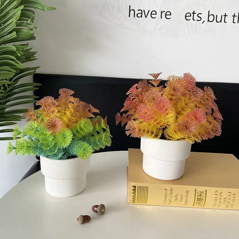 Mini Faux Frost Pine(Coral Foliage)