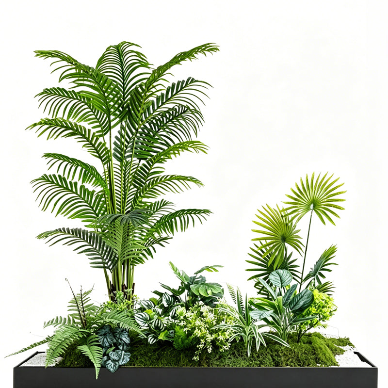 5' Faux Large Leaf Palm Tree