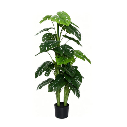 3.3' Faux Small Leaf Monstera Plant