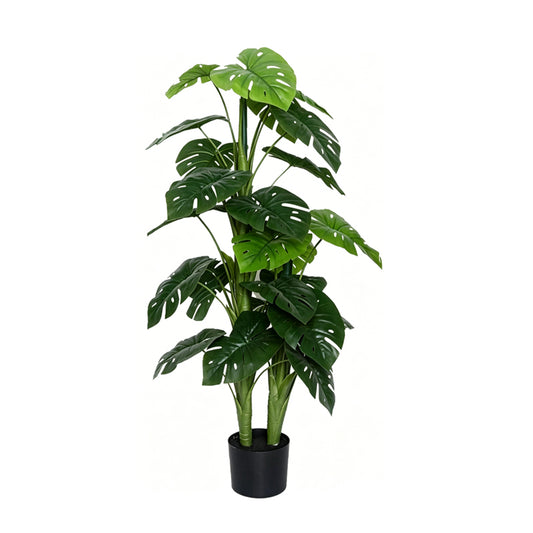 3.3' Faux Small Leaf Monstera Plant