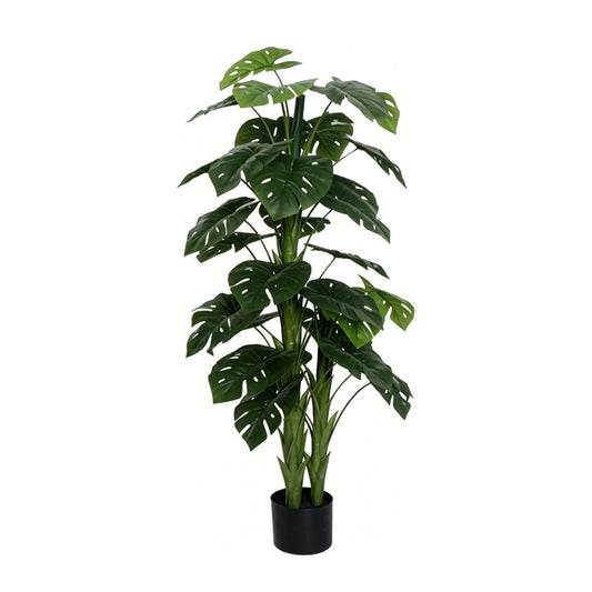 4' Faux Small Leaf Monstera Plant