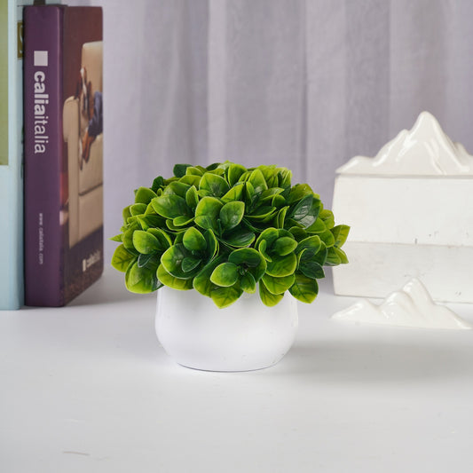 Mini Faux Boxwood Desk Pot