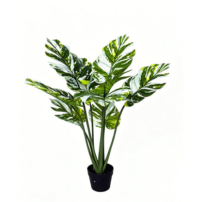 3' Faux Variegated Monstera Plant