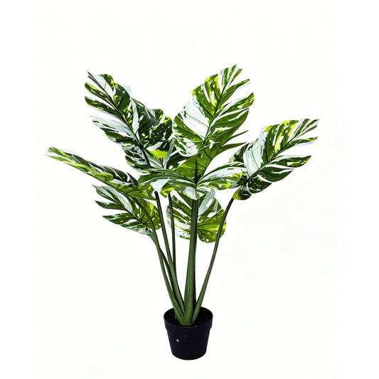 3' Faux Variegated Monstera Plant