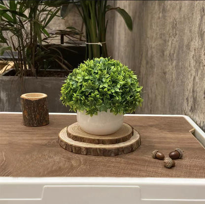 Mini Faux Boxwood Ball