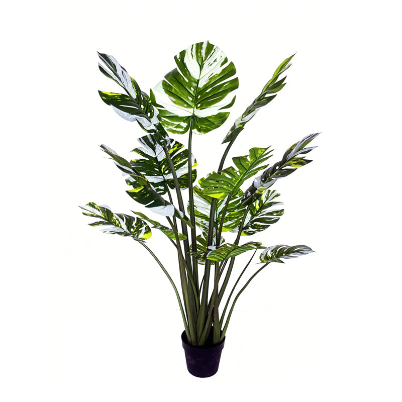 5' Faux Variegated Monstera Plant
