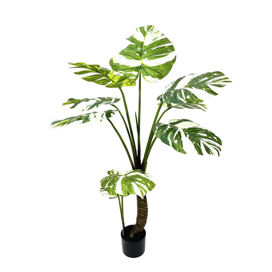 4' Faux Two-Stem Monstera Plant