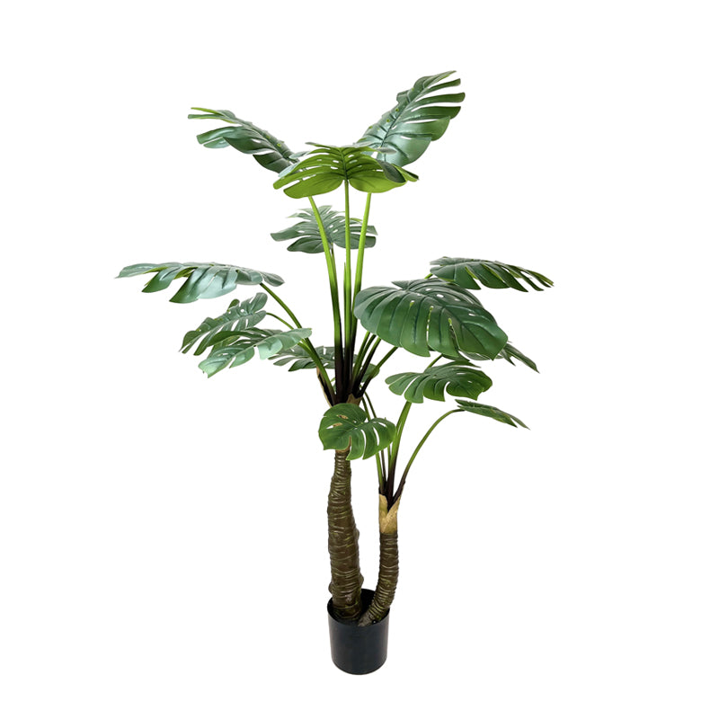 6' Faux Two-Stem Monstera Plant