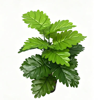 30" Faux Two Tone Light & Dark Green Taro Plant