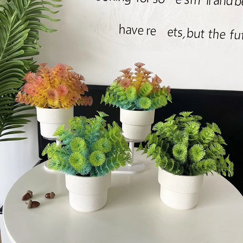 Mini Faux Frost Pine(Coral Foliage)