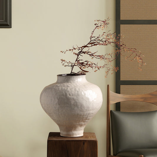 White Glazed Retro Vase