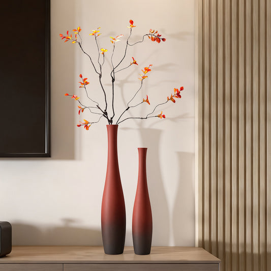 Brushed Gradient Tall Neck Vase