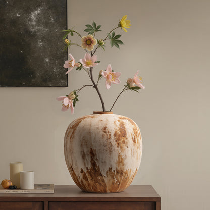 Simple White Full Moon Vase