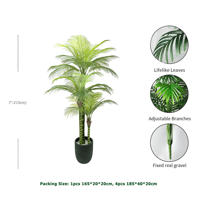7' Faux Thick trunk Pygmy Date Palm Tree