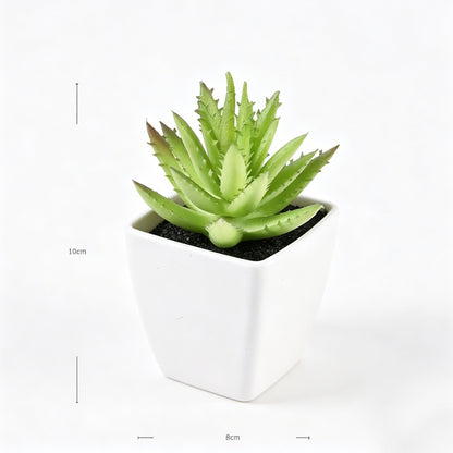 Mini Faux Sawtooth Aloe Succulents