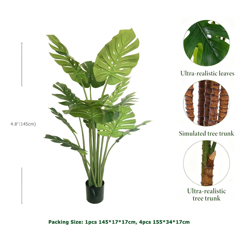 4.8' Faux Monstera Plant