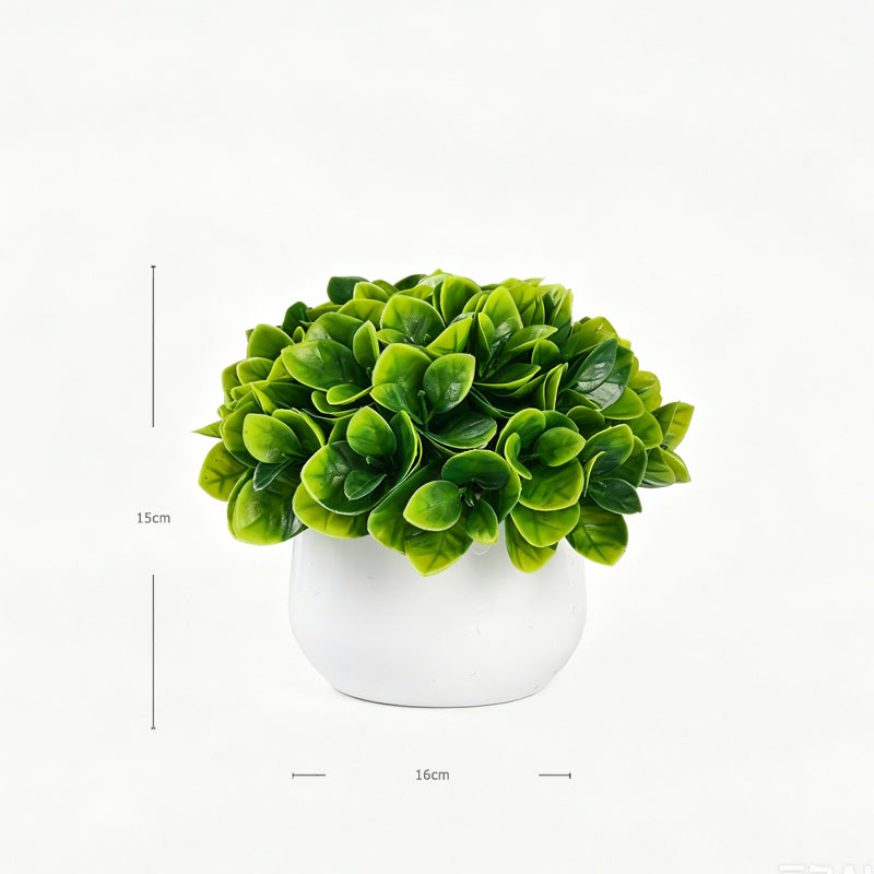Mini Faux Boxwood Desk Pot