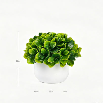 Mini Faux Boxwood Desk Pot