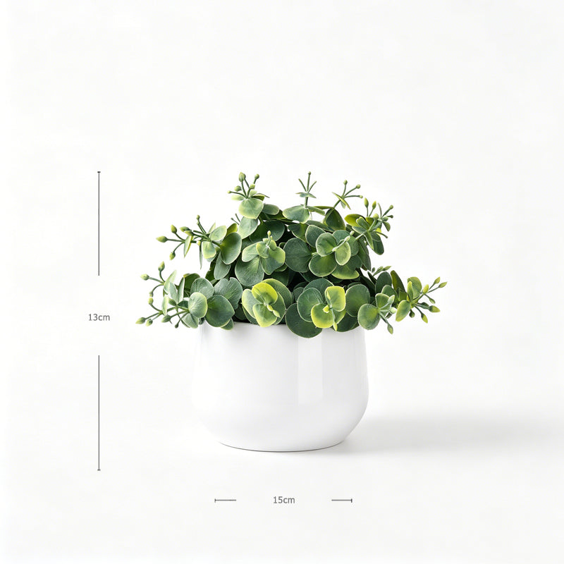 Mini Faux Eucalyptus Desk Decor