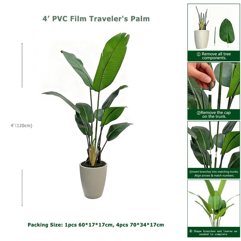 4' PVC Film Traveler's Palm