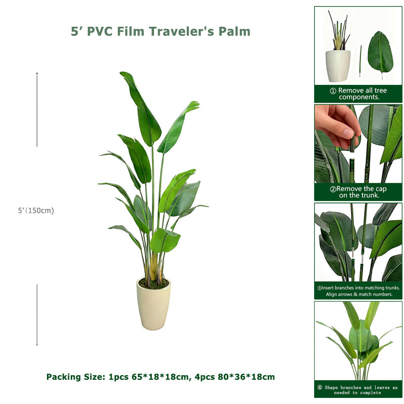 5' PVC Film Traveler's Palm
