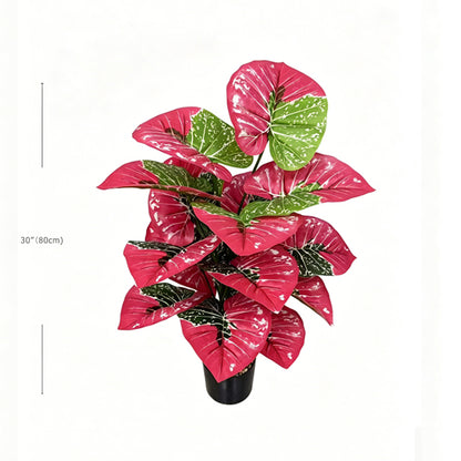 30" Faux Red Variegated Caladium