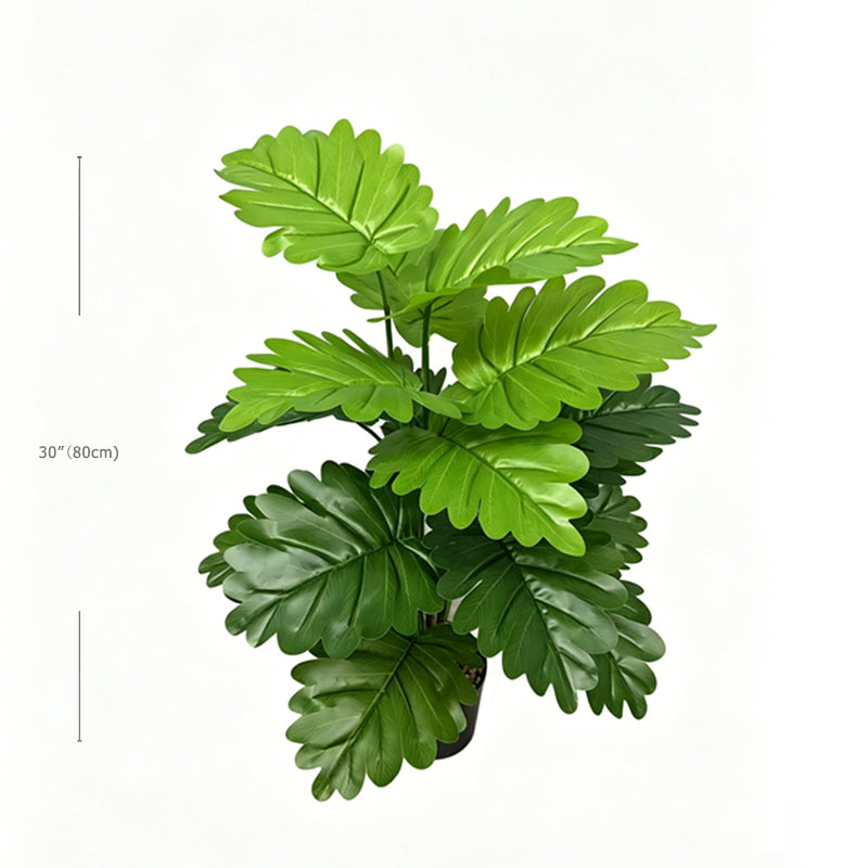 30" Faux Two Tone Light & Dark Green Taro Plant