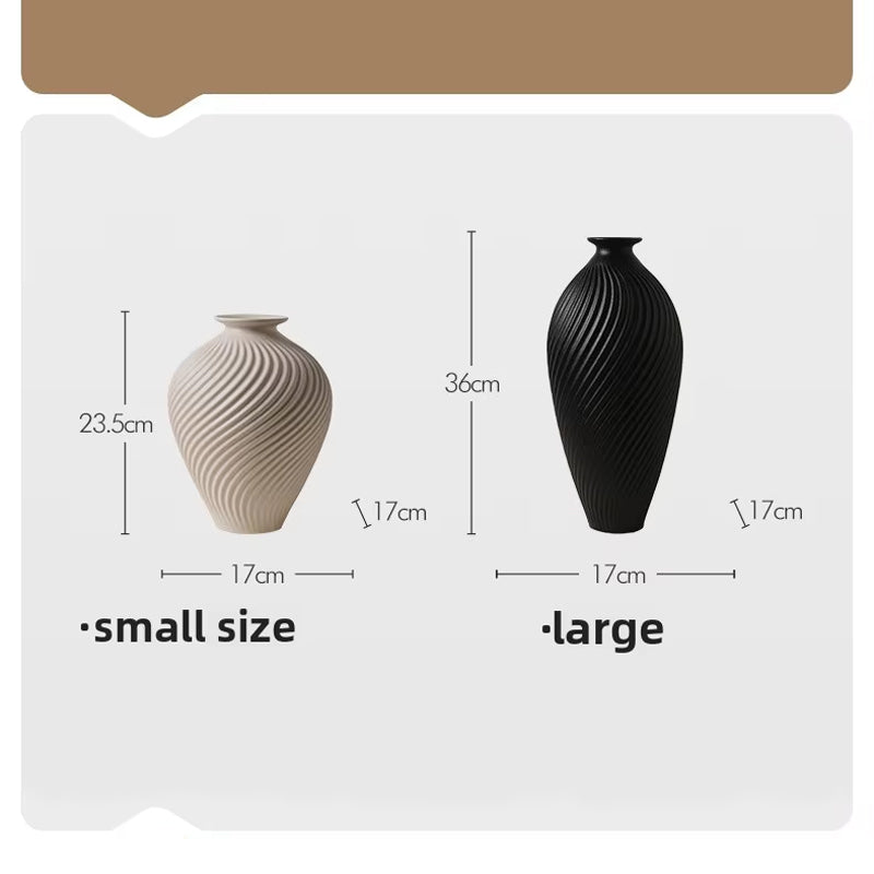 Ceramic Swirl Pattern Vase