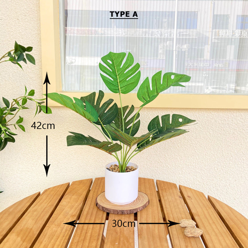 Tabletop Faux Monstera