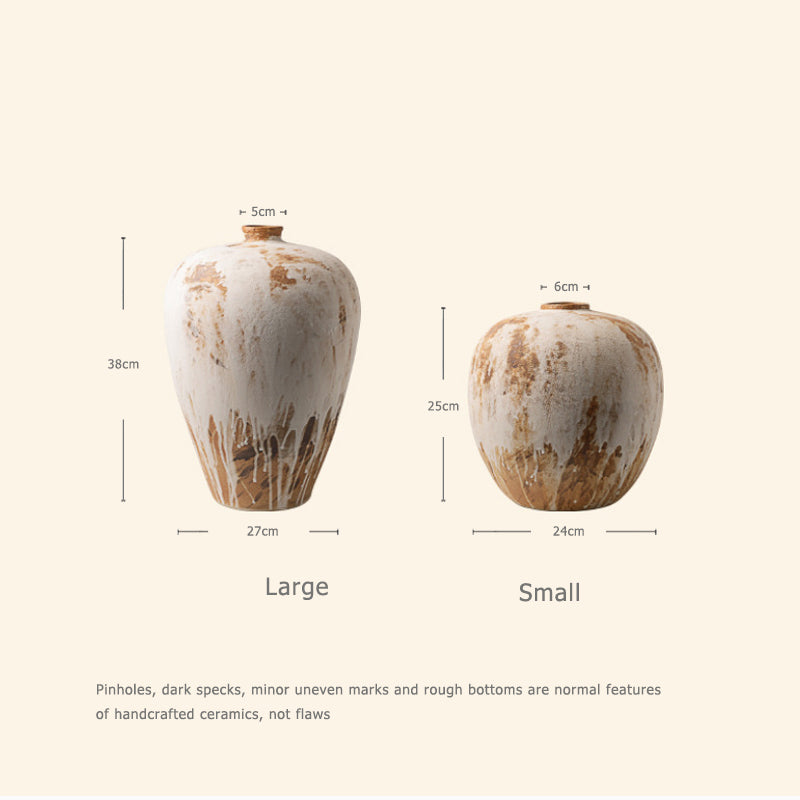 Simple White Full Moon Vase
