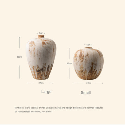 Simple White Full Moon Vase