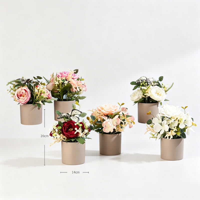 Mini Faux Rose Decor