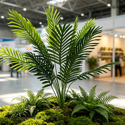 30" Faux Thin Leaf Areca Palm