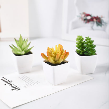 Mini Faux Sawtooth Aloe Succulents