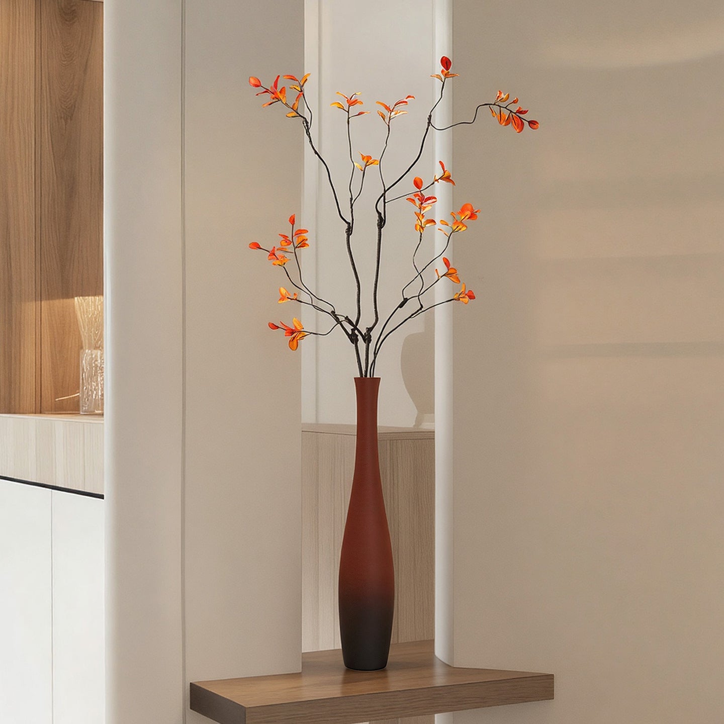 Brushed Gradient Tall Neck Vase