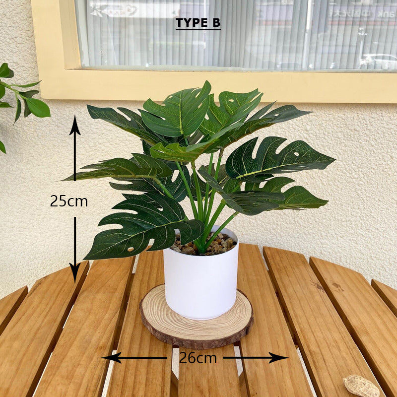 Tabletop Faux Monstera
