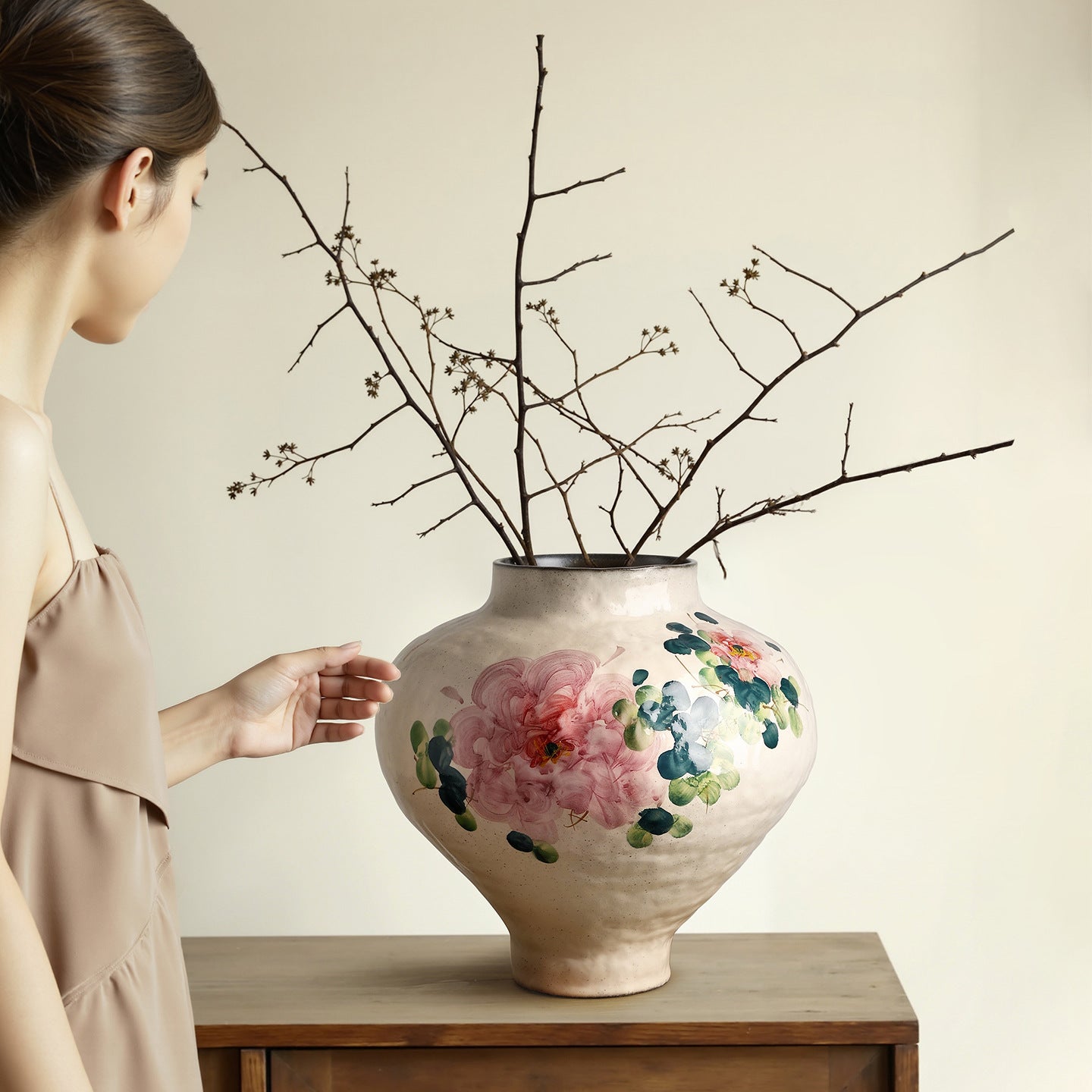 Spring Dawn Peony Vase