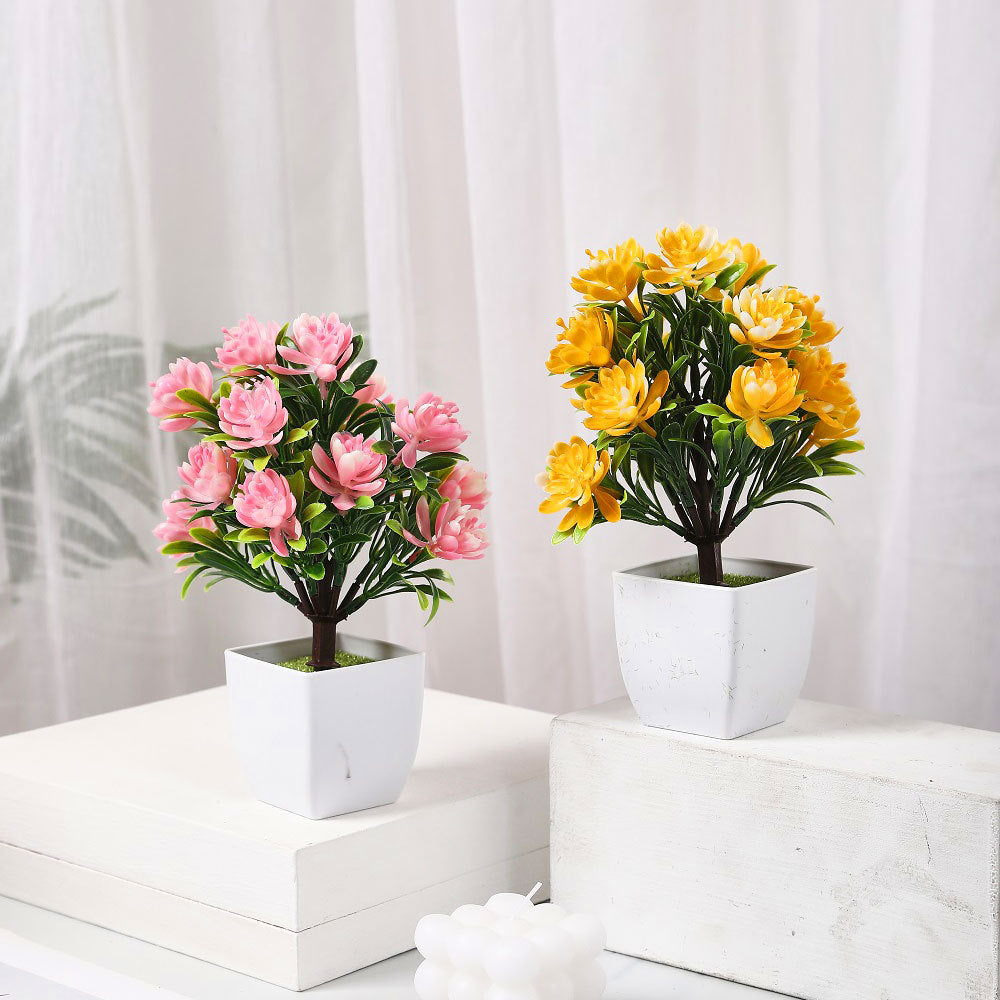 Mini Faux Potted Camellia