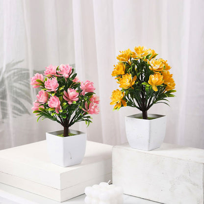 Mini Faux Potted Camellia