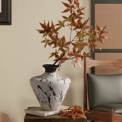 Splatter Ink Spot Ceramic Vase