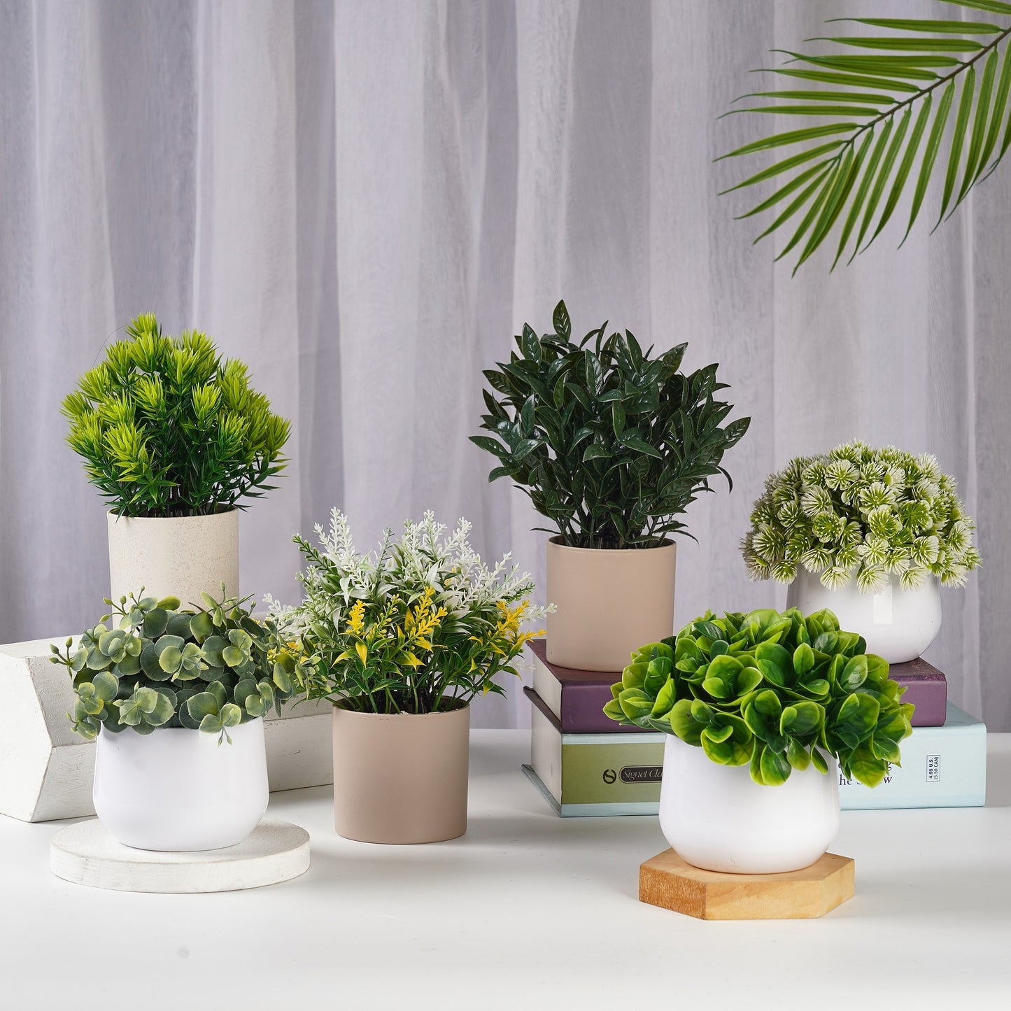 Mini Faux Eucalyptus Desk Decor