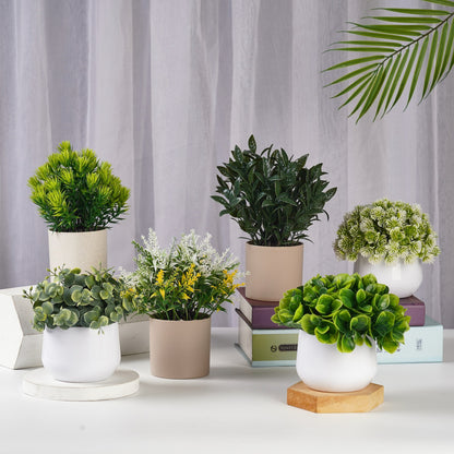 Mini Faux Eucalyptus Desk Decor