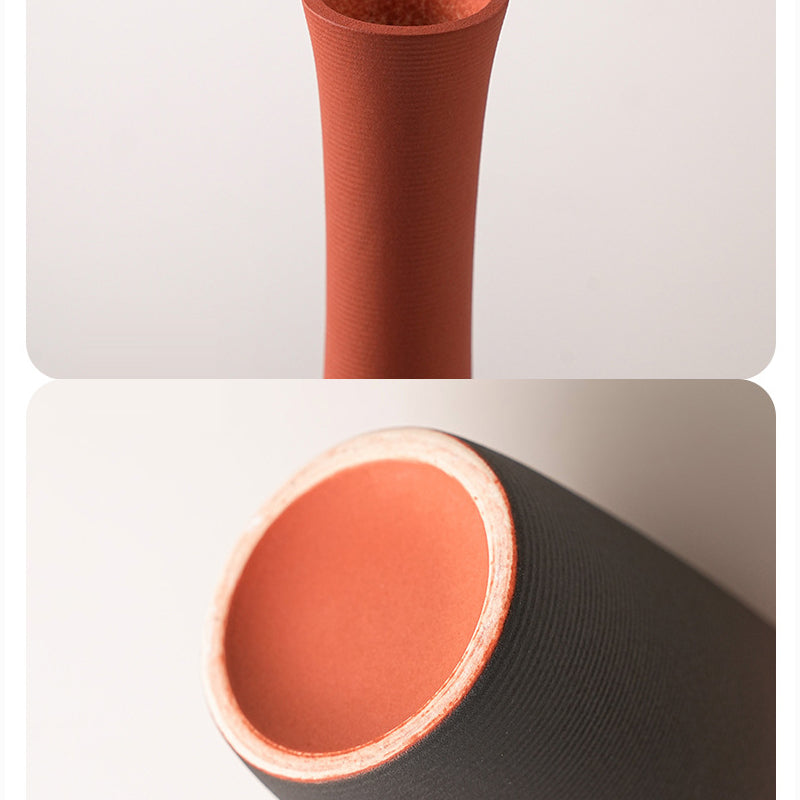 Brushed Gradient Tall Neck Vase