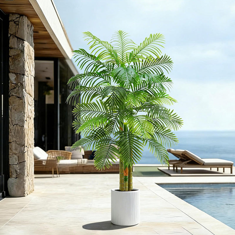 5' Faux Large Leaf Palm Tree