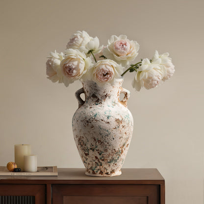 Misty Blue and White Vase