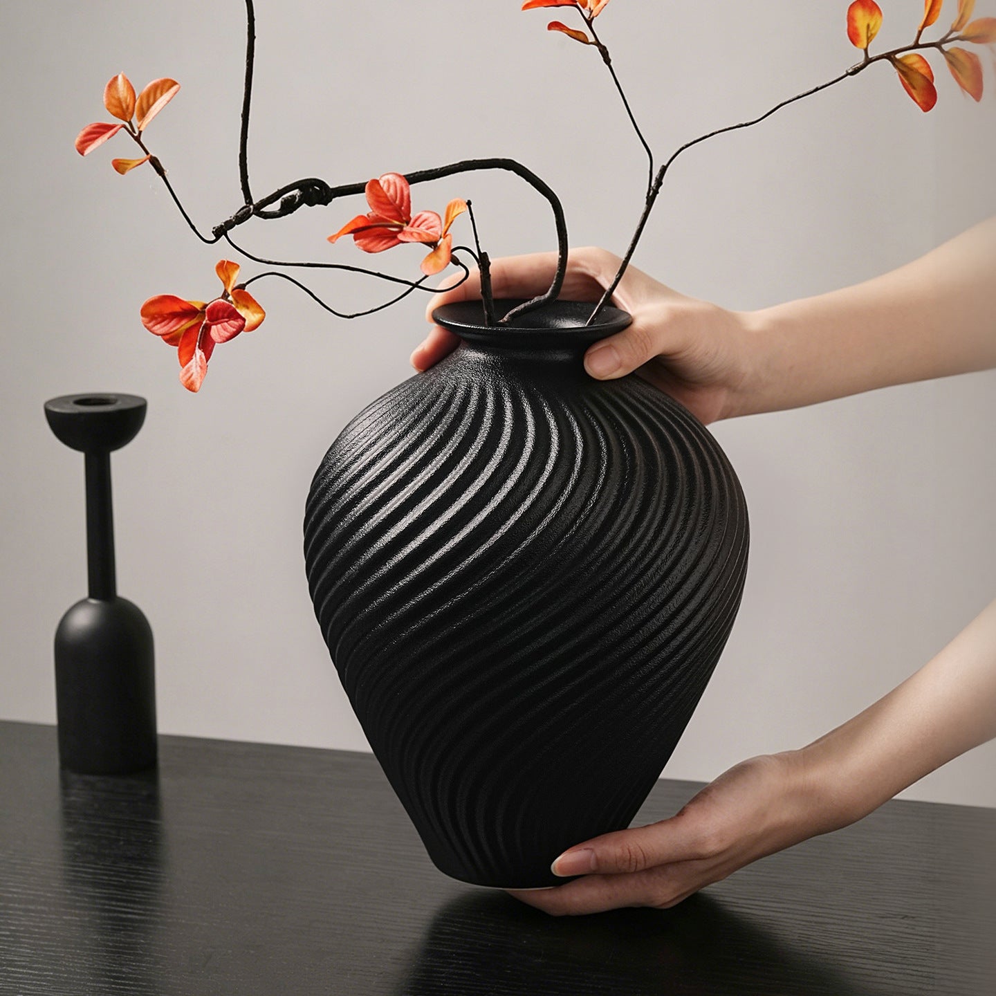 Ceramic Swirl Pattern Vase