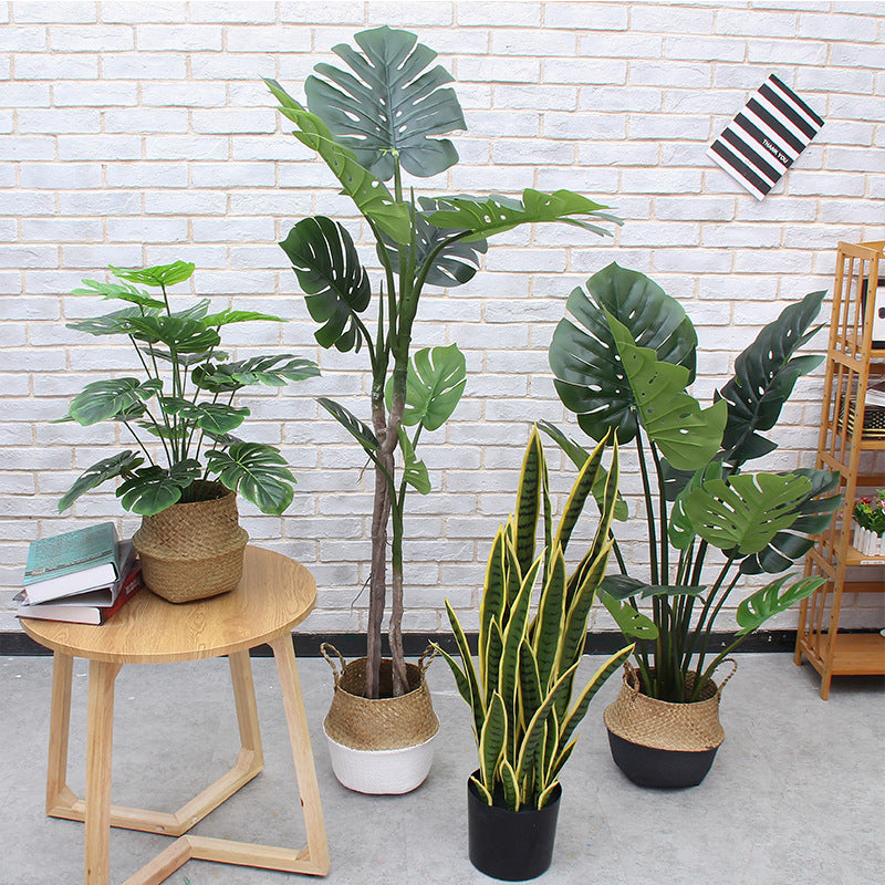 4' Faux Small Leaf Monstera Plant