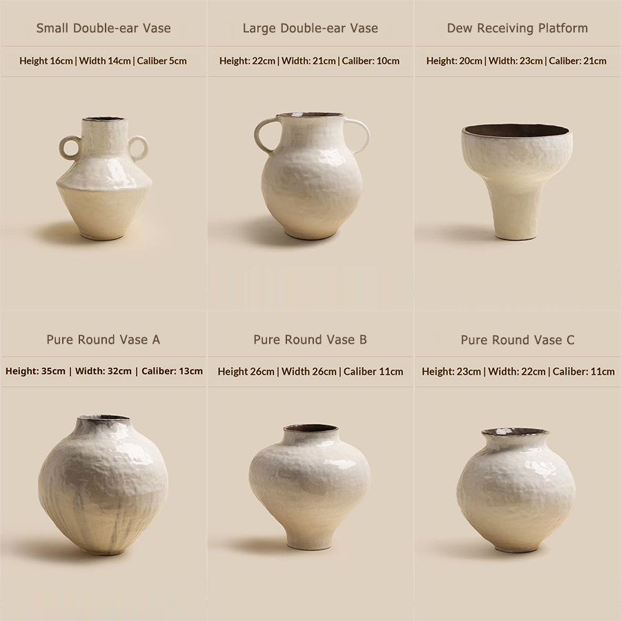 White Glazed Retro Vase